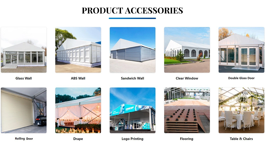 Custom Large Marquee 30m Span Aluminum Frame Outdoor Exhibition Event Tents with White PVC Material